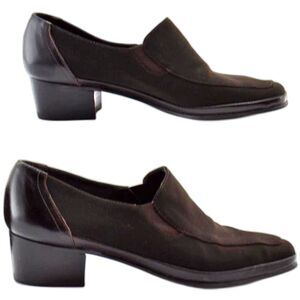 Rangoni Firenze Italy Brown Stretch Fabric Leather Loafers - Women's Size 6B